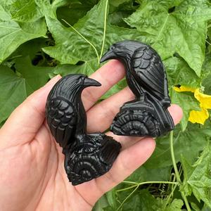 6cm Obsidian Natural Stones Raven <b>Crystal</b> Healing Stones <b>Cheap</b> Gifts <b>Crystal</b> Animals Carvings <b>Crystal</b> Crow - Product Image 5