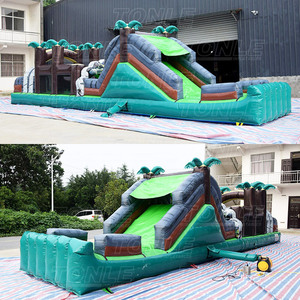 Campo de obstáculos inflable mini de La Selva barata, campo de asalto tropical inflable de la diversión del recorrido para la venta - Product Image 3