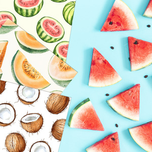 ดอกไม้ฤดูร้อนทำด้วยมือและผลไม้แตงโมบรรจุภัณฑ์กระดาษกาวสองชั้นสำหรับเครื่องใช้บนโต๊ะอาหารงานปาร์ตี้และของตกแต่งสำหรับบรรยากาศงานปาร์ตี้ - Product Image 3