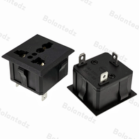 Multi Power Socket 13A 250V Universal Socket Panel Mount Module Black Color Mold for UPS PDU Machine