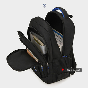 Sacs à dos décontractés imperméables grande capacité pour hommes, sacs à dos noirs pour étudiants, sacs à dos modernes - Product Image 4