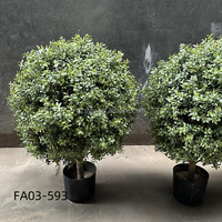 Boule d'arbuste artificielle, simulation de buis, plante en pot pour décoration de bureau intérieure et extérieure