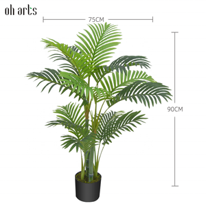 OH nghệ thuật nhân tạo thực vật cây nhựa nhiệt đới cây cọ lá cây nhân tạo Bonsai cho trong nhà ngoài trời trang trí - Product Image 2