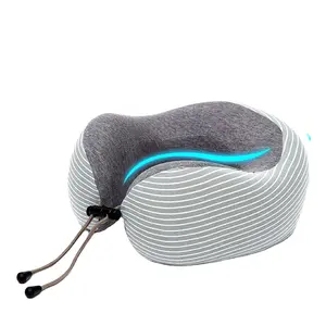 High Quality Memory Foam Travel Neck Pillow For The Car And Airplane Low Moq Customization Travel Pillow Logo