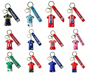 Llavero de silicona con diseño de camiseta de fútbol de la selección nacional 2026, sin BPA, recuerdo para aficionados al fútbol, colgante para bolso y regalo al por mayor - Product Image 1