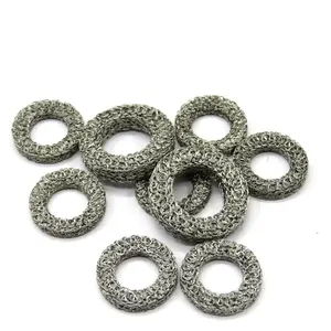 SS304 316 Compressed Metal Mesh Gaskets Compressed Knitted Mesh