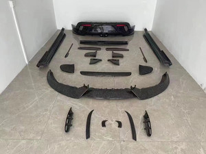 Diffuseur de pare-chocs avant en fibre de carbone ZNDR à visser pour Porsche Taycan Sport Turismo 2021 Kit carrosserie amélioré - Product Image 6