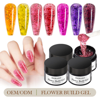 Gel d'extension 13 couleurs, Gel de construction effet fleur 15g, Gel de construction pour ongles 30g