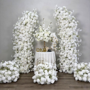 ดอกไม้โค้งสีขาวตกแต่งซุ้มดอกไม้สำหรับงานแต่งงาน - Product Image 1
