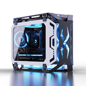 Lovingcool estilo abierto MICRO ATX funda de vidrio templado para juegos de ordenador funda completa para juegos de PC RGB <span class=keywords><strong>CPU</strong></span> Cooler Case con ventilador ARGB - Product Image 6