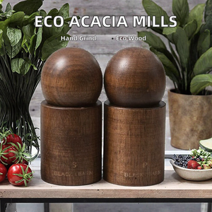 Molinos de Sal y Pimienta Manuales de Madera de Acacia Ecológicos, Aptos para Lavavajillas, de Alta Calidad, en Oferta - Product Image 2