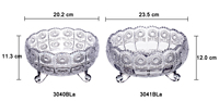 3040BLS Top-Seller Eis schalen servieren Salat Obstschale Sonnenblume Kristallglas Rühr schüssel Set von 7 Gläsern mit Deckel