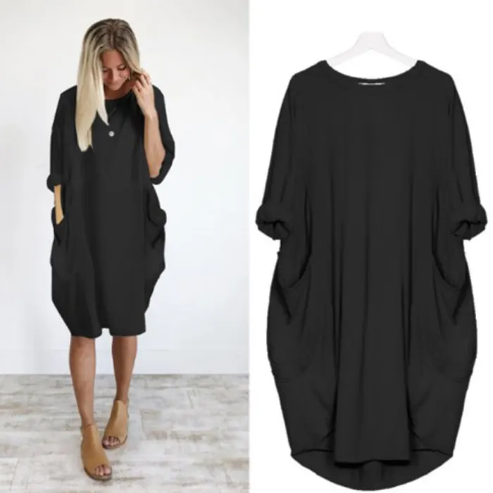 Wholesale casual dress women big size plus dress clothes Custom heat transfer logo