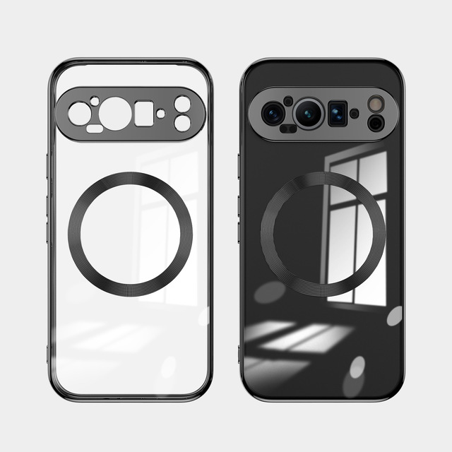 Full Cover Wireless Charging Magnetic Phone Case for Google Pixel 10 Pro XL Clear Electronic Shockproof Case for Pixel 7 9 Pro
