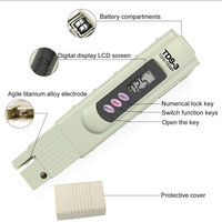 Testeur TDS/température 2 en 1, moniteur de qualité de l'eau, analyseur de pureté, TDS-3, pour piscines et aquariums