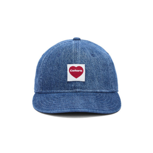 Cappellino da baseball a 6 pannelli di alta qualità 2026 con logo a cuore intessuto, fibbia in metallo argentato, taglia regolabile e finitura pre-lavata - Product Image 2