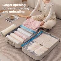Sac de compression sous vide PETPE 6 microns roulé à la main pour le rangement des vêtements, indispensable pour les vestes et les voyages