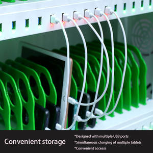 Fabricant OEM 10 16 20 32 40 60 80 voies Téléphone portable Chromebook Ordinateur portable Tablette Chariot de chargement <span class=keywords><strong>Armoire</strong></span> à roulettes - Product Image 5