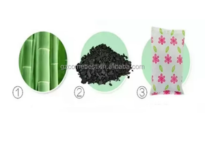 Ambientador de carbón activado de bambú ecológico 50g * 2 absorbente de olores para el hogar - Product Image 4