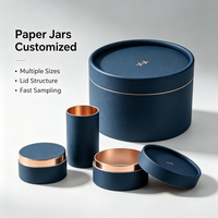 Compostable Kraft Paper Canister Easy Tear Strip Resealable Cap for Instant Coffee Creamer Single Serve