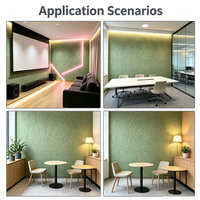 Panneau Acoustique QIANQIAO PET à Texture Feuille Sculptée, Écologique et Ignifuge, pour Hôtels, Salles de Musique, Studios, Lounges et Espaces Commerciaux