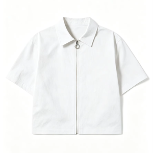 เสื้อเชิ้ตแขนสั้นมีซิปสไตล์ลำลองสำหรับทุกวัน - Product Image 4