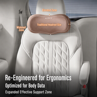 Coussin de tête de siège de voiture en mousse à mémoire de forme, soutien cervical ergonomique et respirant pour conducteur, forme cacahuète