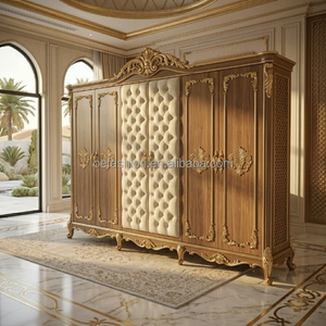 Ensemble de canapés en bois sculpté de luxe, <span class=keywords><strong>canapé</strong></span> en tissu classique de style européen royal <span class=keywords><strong>pour</strong></span> villa, hall d'hôtel, projet personnalisé FF&E - Product Image 5