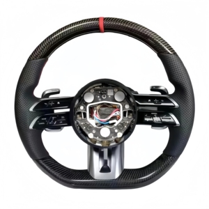 Volant en cuir et fibre de carbone véritable Xing Yao <span class=keywords><strong>Mercedes</strong></span> <span class=keywords><strong>AMG</strong></span> pour GT CL CLS CLA E S C36 G63 C43 ML <span class=keywords><strong>SL</strong></span> W204 W213 W211 W205 - Product Image 4