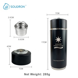 Ph 9 בקבוק מים אלקליין אבץ מים בקבוק אלקליין 304 ליטר נירוסטה 7 יסודות מינרליים - Product Image 5