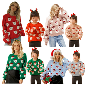 OEM Women's Sweaters Ugly <strong>Christmas</strong> Sweater <strong>Jumpers</strong> Santa Claus Jacquard Xmas <strong>Family</strong> Matching Knitted Top <strong>Christmas</strong> Sweater - Product Image 1