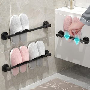 Bathroom Slipper <b>Rack</b> Wall Mounted Aluminum Stainless Steel 1 Layer Toilet <b>Storage</b> <b>Rack</b> For Bathroom With 25kg Load Capacity - Product Image 4