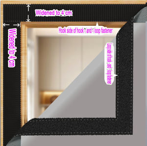 <span class=keywords><strong>ม่าน</strong></span>ประตูแม่เหล็กกันลมทนทานทนทานต่อแรงกระแทกไร้รอยต่อติดหน้าจอเครื่องปรับอากาศฉนวนกันความร้อน - Product Image 6