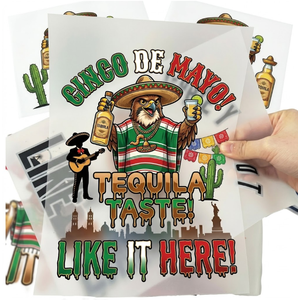 Transferts thermiques pour T-shirts : Motifs Pop Art et Dessins Animés sur le thème de la Culture Mexicaine et du Cinco de Mayo, en caoutchouc, couleurs vives - Product Image 2