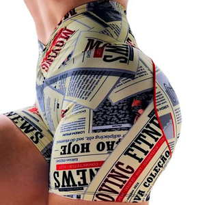 Shorts Deportivos para Mujer al por Mayor, con Estampado Tie-Dye, Efecto Scrunch, Elásticos, de Secado Rápido, para <span class=keywords><strong>Gimnasio</strong></span>, Fitness, Running, Yoga - Product Image 3