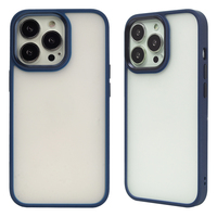 Coque de protection rigide effet peau mate transparente avec protection caméra en métal pour iPhone 18 17