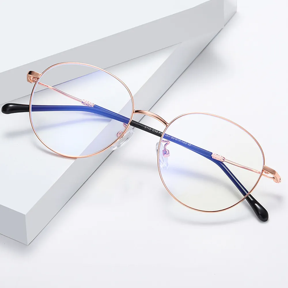 Conchen新市場眼鏡2020金属眼鏡フレームブランドアンチブルーライト付き