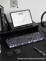 Clavier de jeu Zornher avec touches latérales IMD à lignes de contour noires, 118 touches rétroéclairées, couverture durable en PBT