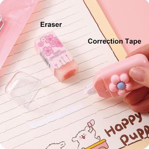 7 pezzi Set di articoli da ufficio per la scuola Kawaii con penne a sfera con nastro di correzione evidenziatore premia cancelleria - Product Image 5