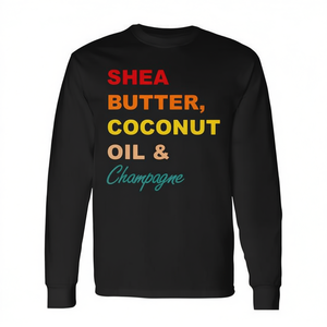 T-shirt rétro à manches longues en coton Shea Butter Coconut Oil Champagne - Product Image 2