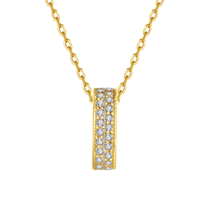 Collar con Colgante de Plata de Ley 925 con Circonitas y Cristales de UM Jewelry, Cadena de Eslabones, Joyería de Moda para Mujer, Regalo de Boda - Product Image 1