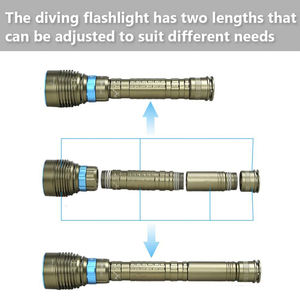 7 светодиодный фонарик для дайвинга <span class=keywords><strong>5000</strong></span> люмен IP68 Водонепроницаемый подводный высокомощный подводный фонарик для дайвинга перезаряжаемый фонарик для дайвинга - Product Image 3