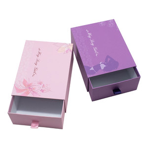 Boîtes cadeaux de luxe personnalisées en papier kraft, style tiroir, pour vêtements, cosmétiques, perruques, chaussettes, fourrures - avec gaufrage et pelliculage mat - Product Image 5