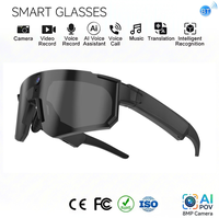 Lunettes Intelligentes ODM avec Caméra 8MP, Prise de Vidéo et Photo, WiFi, Contact Intelligent, Traduction IA en Temps Réel, Lunettes de Soleil Sport Intelligentes