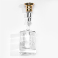 Flacon de parfum vide transparent en verre cylindrique de 100 ml avec col serti et pulvérisateur, 15 flacons à sertir