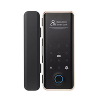 Serrure intelligente pour porte en verre WIFI Tuya Smart Biometric Fingerprint Digital Password Electronic Office Door Lock Drill Free