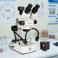 Murzider MSD202T-B2S-500 Stereo Microscope with 5MP Camera for Nematode Research
