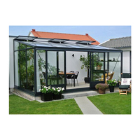 Maisons portables Maison en conteneur Pack plat Salle de bain préfabriquée Maison en verre préfabriquée modulaire Véranda