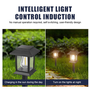 Lampes solaires de jardin à LED 5W, étanches, pour éclairage extérieur de chemins, pelouses, cours et allées, éclairage d'ambiance - Product Image 5