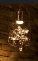 Moderne fleur design pendentif lustre verre métal décoration de la maison luminaire or argent lampes suspendues
